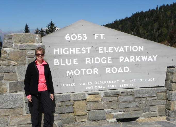 The highest point on the parkway (south of Waynesville, near Mount Pisgah in North Carolina) is 6053 feet or above sea level on Richland Balsam Mountain at Milepost 431