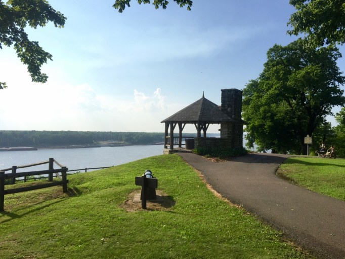 Beautiful gazebo gives you excellent river views.