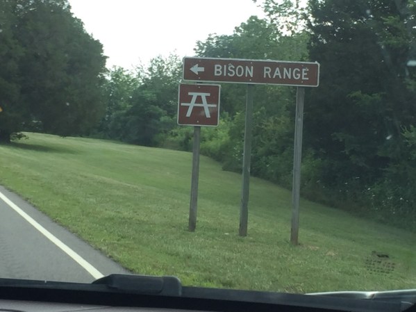 Bison Range sign