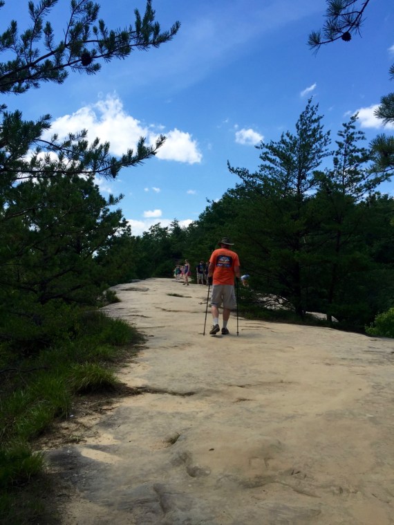 Those of you who know Bill know he is not particularly fond of heights. But he doesn't want to miss the "reward."