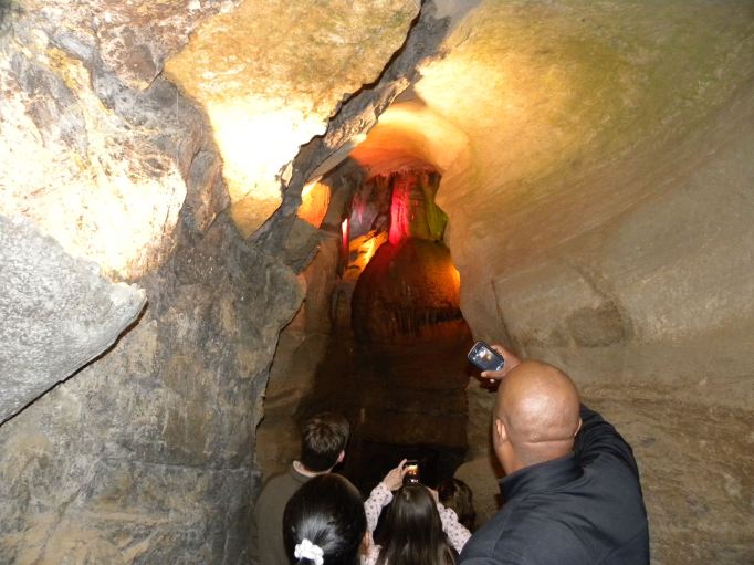 Photo I took as our group went down into a cavern.