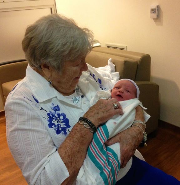 On August 19, 2013, we celebrated my mom's 90th birthday and the birth of our first grandson. Oh glorious day!