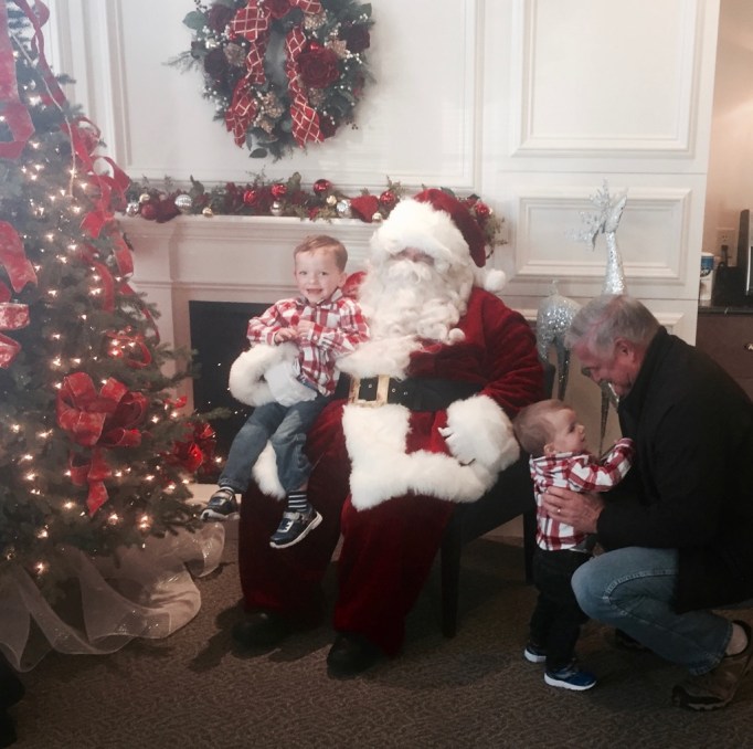 TheTumbleLees Colin took to Santa right away. Bryce wasn't too impressed, initially!