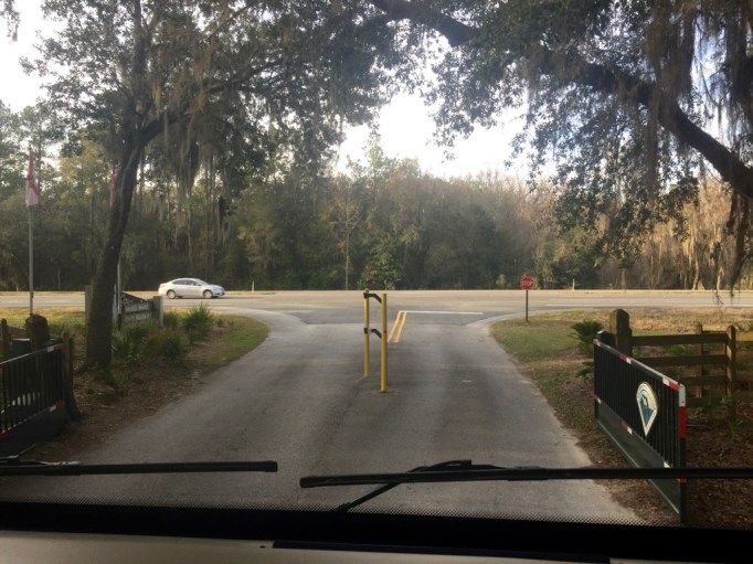 Our final beef! It wasn't easy squeezing our motor home in this gate nor when we are about to exit.