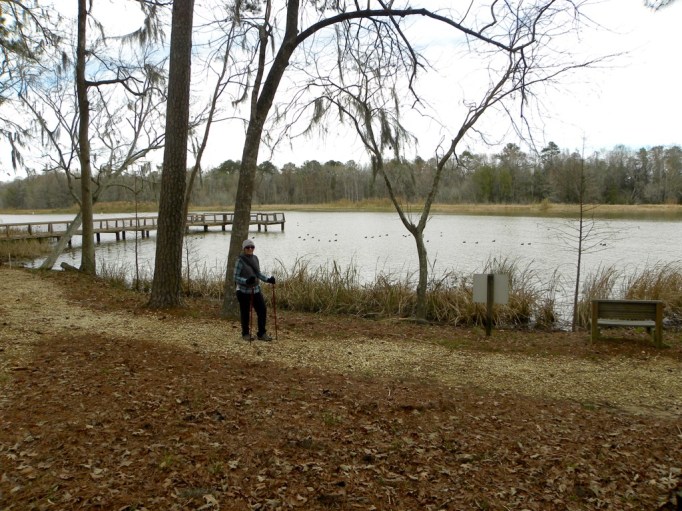 The weather was much cooler up here, so we bundled up. We also weren't sure if we needed our polls, but took them since we hoped to get in a long hike. 