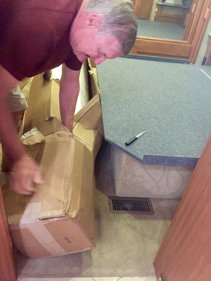 Bill was VERY careful with the knife!