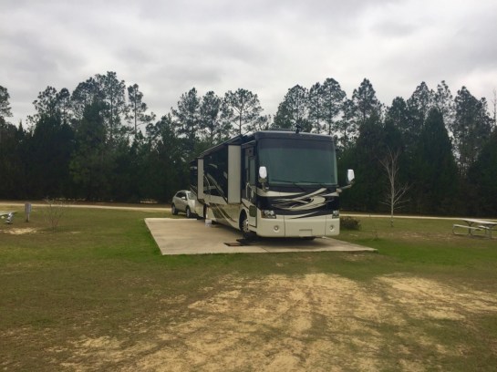 We arrived on an overcast day! The sites were spacious.
